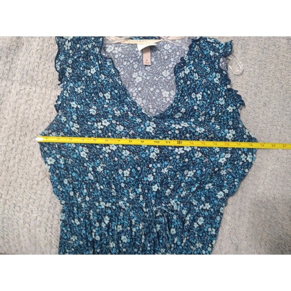 Knox Rose Ruffled Sleeveless V-neck Midi Dress Floral Medium Cottagecore Boho - Picture 9 of 9